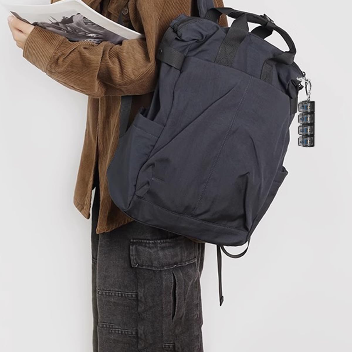 llavero de teclado mecánico anti estrés (con luces)