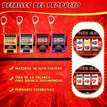 Llavero Mini Casino – Máquina Tragamonedas con Palanca