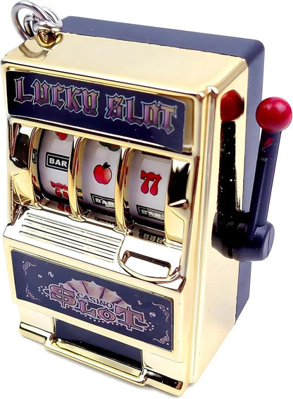 Llavero Mini Casino – Máquina Tragamonedas con Palanca