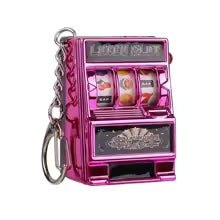 Llavero Mini Casino – Máquina Tragamonedas con Palanca