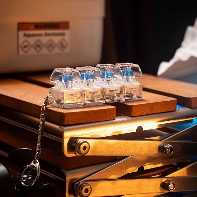 llavero de teclado mecánico anti estrés (con luces)